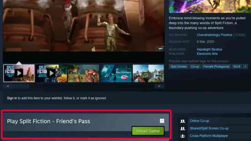 Как использовать Friend Pass для бесплатной игры в Split Fiction